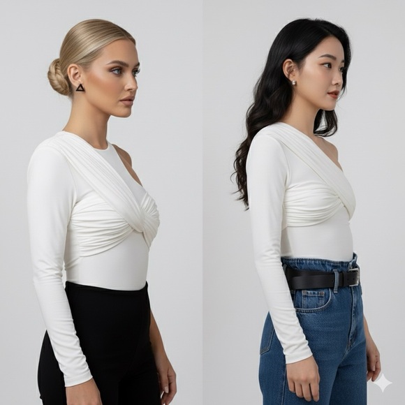 Goddess Sculpt One-Shoulder Bodysuit - Picture 8 of 12